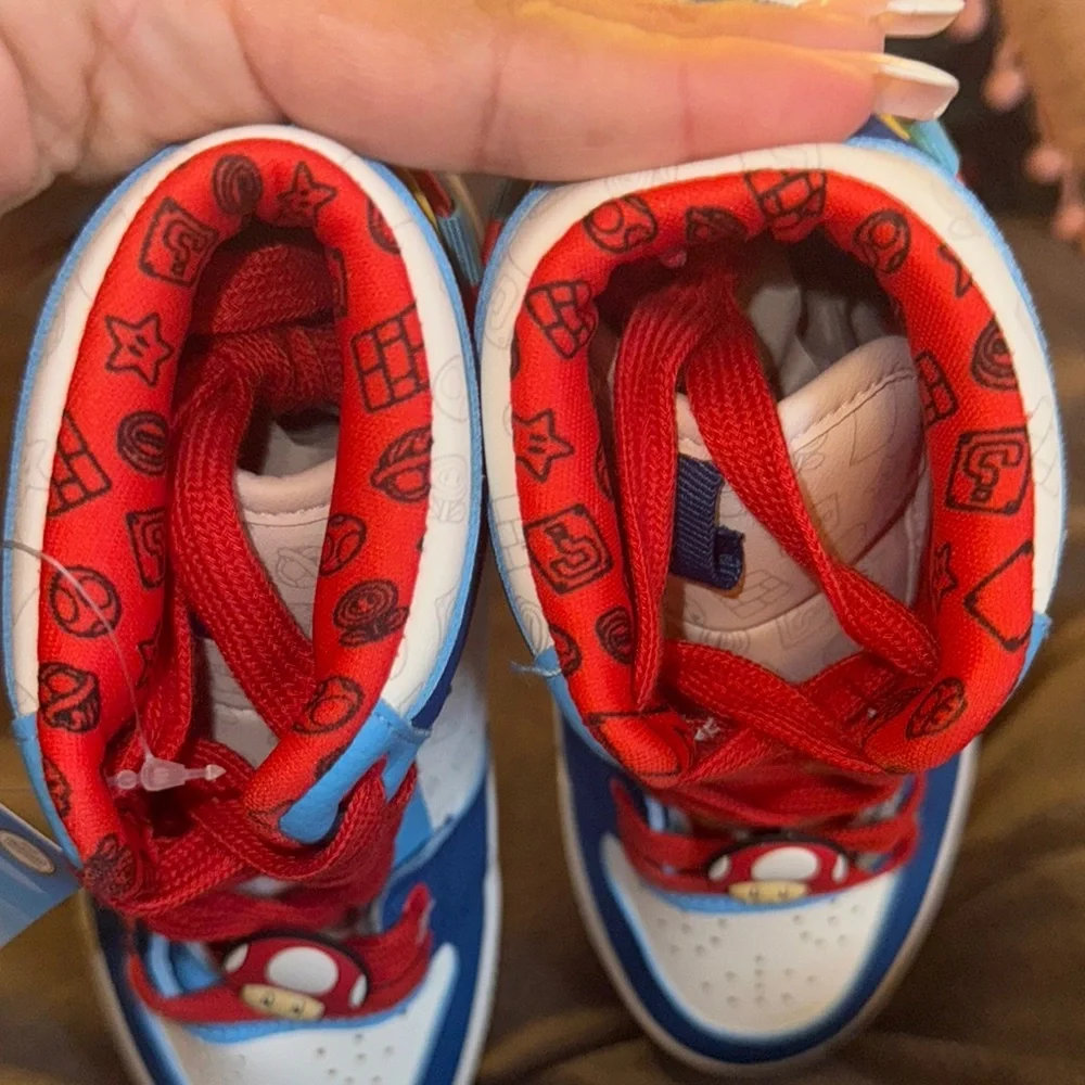 Blue and Red Super‎ Mario High-Top Sneakers